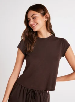 Bella Dahl Baby Crew Tee - Chestnut Brown- Seasonal Essentials