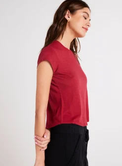 Bella Dahl Baby Crew Tee - Ruby Red- T-Shirts