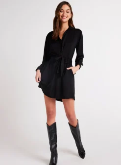 Bella Dahl Belted Pullover Shirt Dress - - Short Dresses