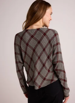 Bella Dahl Bias Dolman Sleeve Top - Winter Glen Plaid- Long Sleeve