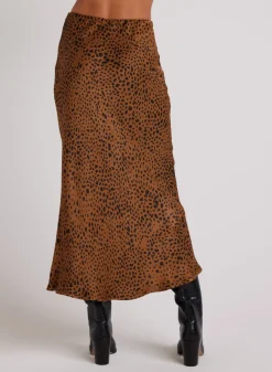 Bella Dahl Bias Midi Skirt - Bronzed Maple- Skirts