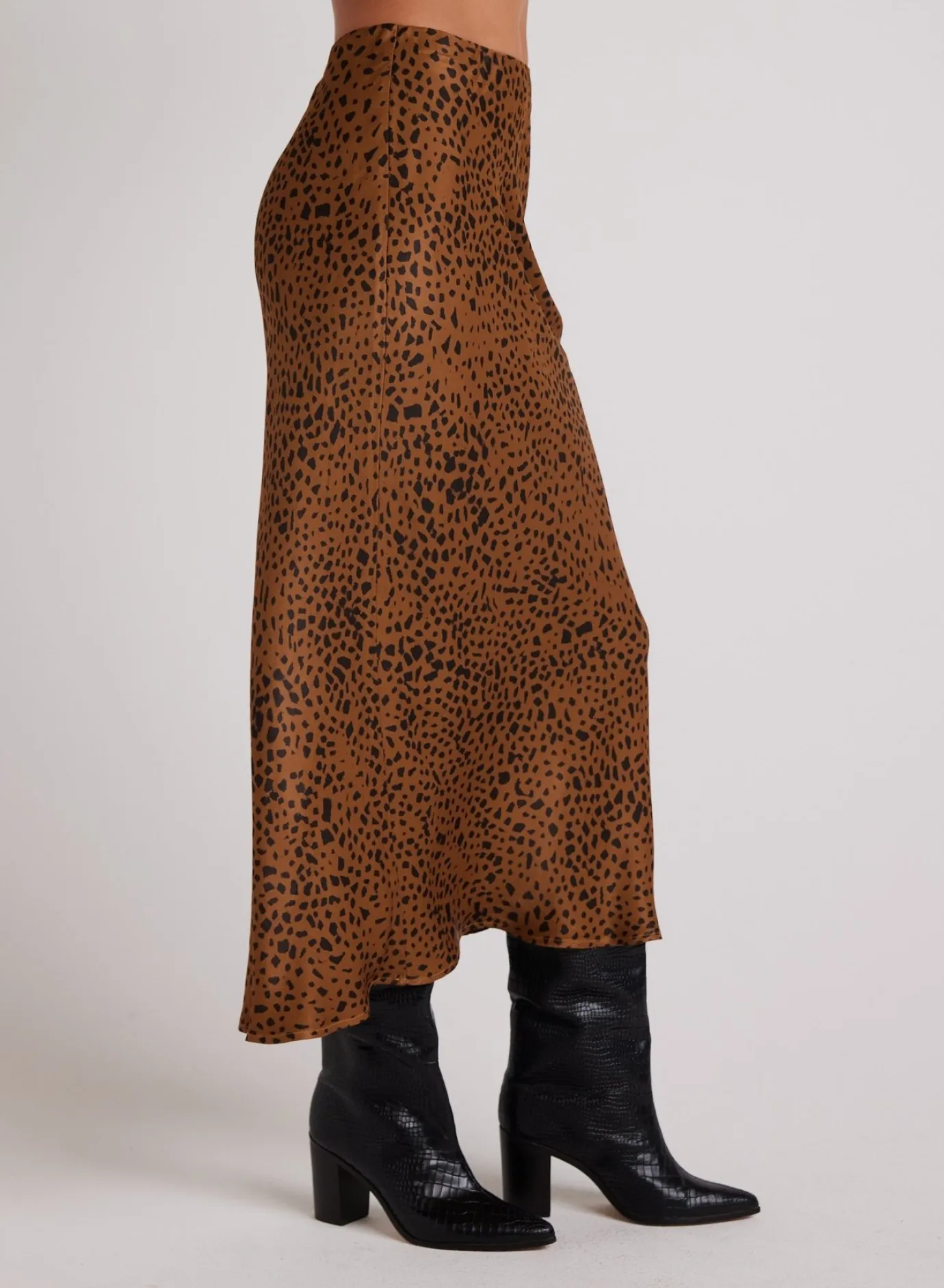 Bella Dahl Bias Midi Skirt - Bronzed Maple- Skirts