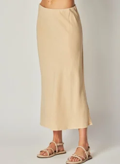 Bella Dahl Bias Midi Skirt - Summer Khaki- Skirts