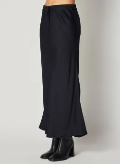 Bella Dahl Bias Skirt with Tie - Navy Eclipse- Skirts
