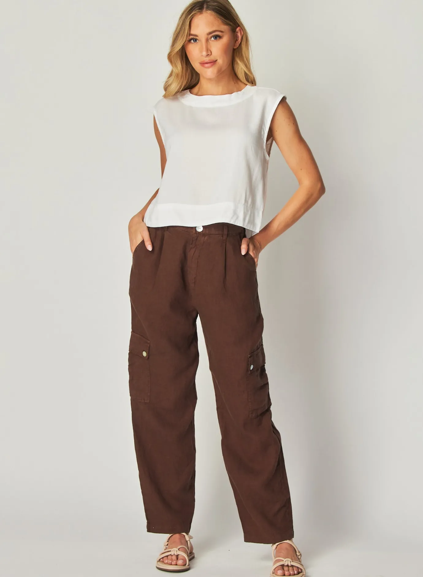 Bella Dahl Boxy Button Back Top - - Sleeveless