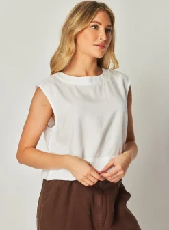 Bella Dahl Boxy Button Back Top - - Sleeveless