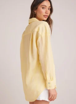 Bella Dahl Boyfriend Button Down - Citron Yellow- Button Down