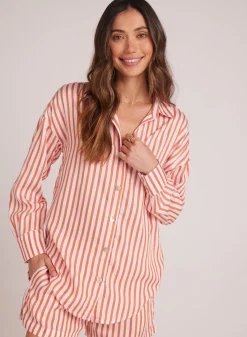 Bella Dahl Boyfriend Button Down - Sunset Blaze Stripe- Button Down
