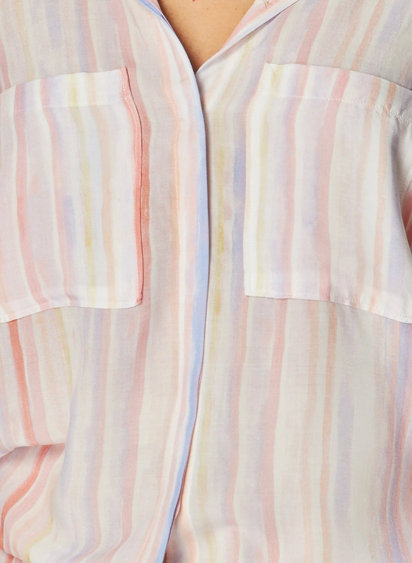 Bella Dahl Button Down Hipster - Sunrise Stripe Print- Button Down