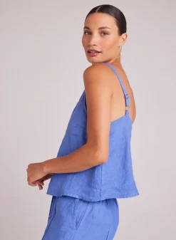 Bella Dahl Button Front Cami - Bahia Blue- Sleeveless