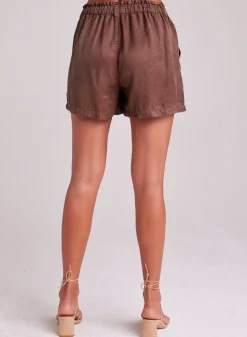Bella Dahl Callie Ruffle Short - Paradise Brown- Shorts