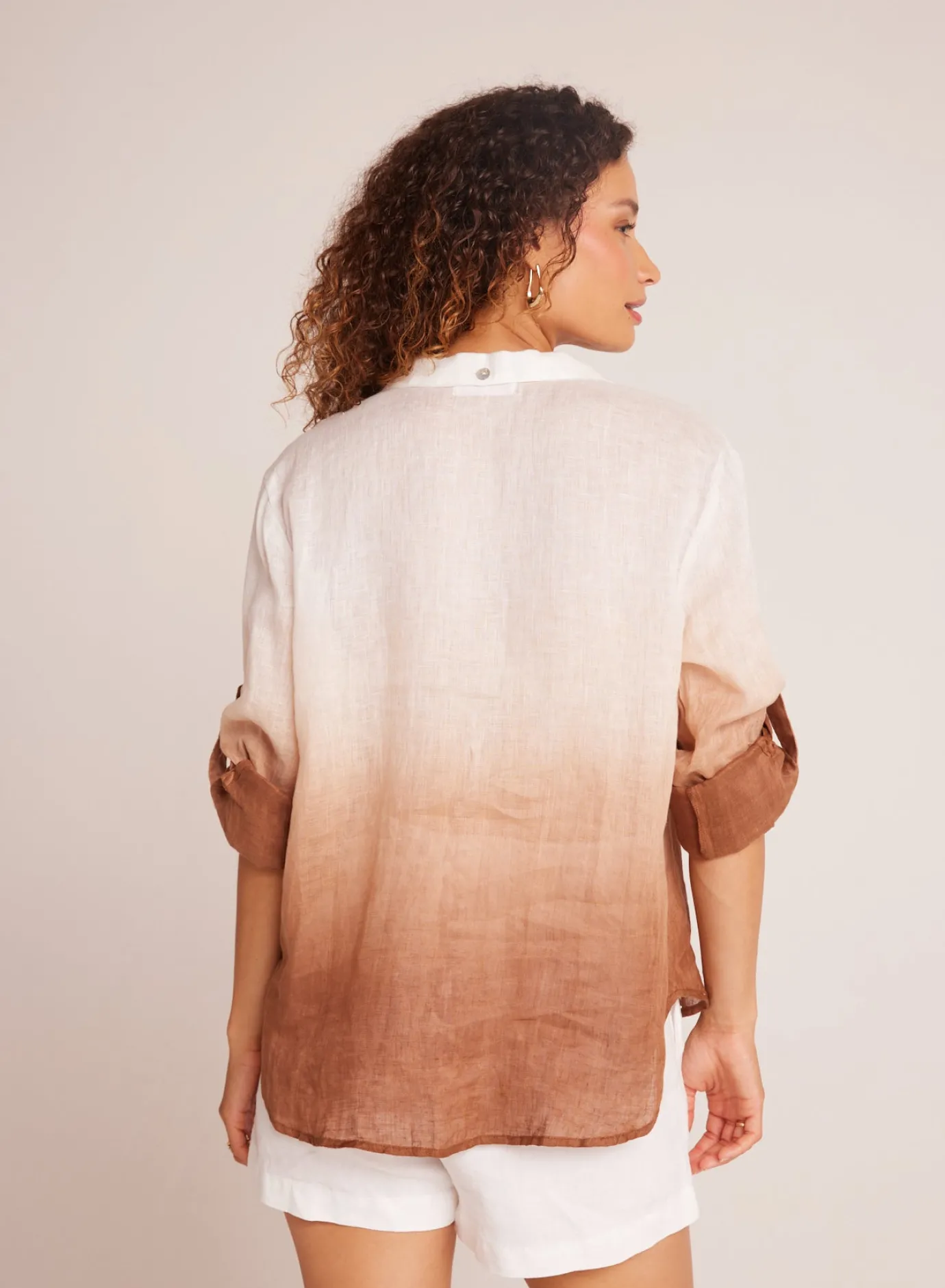 Bella Dahl Capri Button Down - Coconut Ombre Dye- Button Down