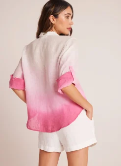 Bella Dahl Capri Button Down - Pink Ombre Dye- Button Down