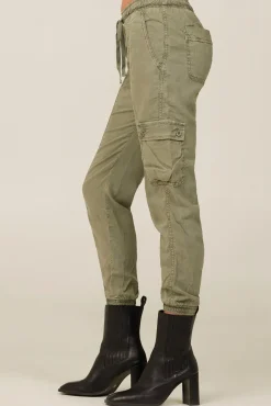 Bella Dahl Cargo Track Pants - Soft Army- Pants