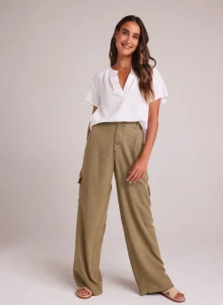Bella Dahl Cargo Wide Leg - French Olive- Pants