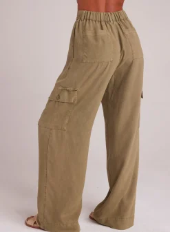 Bella Dahl Cargo Wide Leg - French Olive- Pants