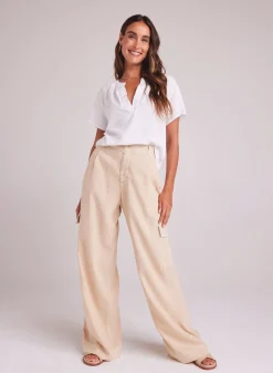 Bella Dahl Cargo Wide Leg - Summer Khaki- Pants