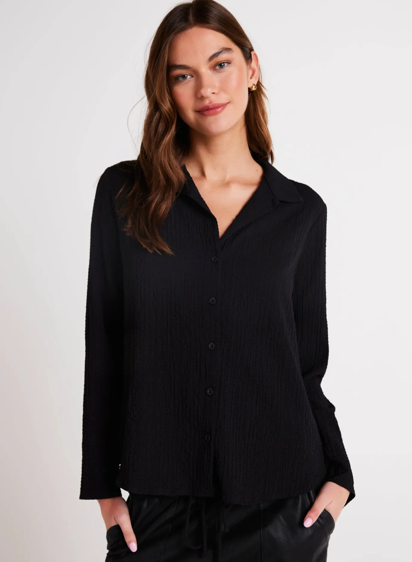 Bella Dahl Clean Button Front Shirt - - Short Sleeve