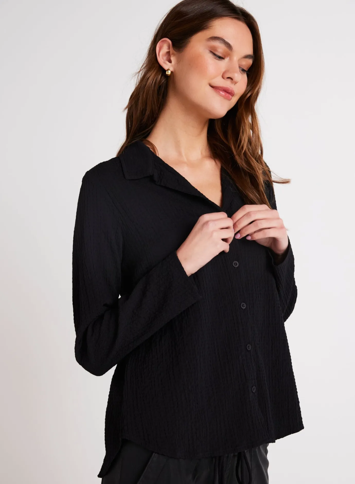Bella Dahl Clean Button Front Shirt - - Short Sleeve