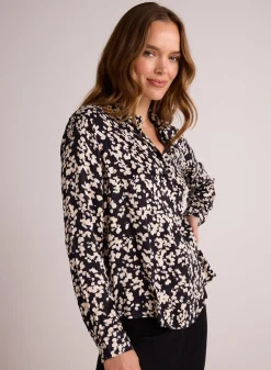 Bella Dahl Clean Shirt - Ditsy Floral Print- Long Sleeve