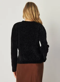 Bella Dahl Crew Neck Chenille Sweater - - Sweaters