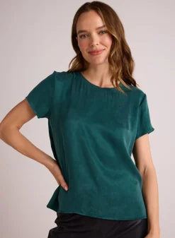 Bella Dahl Crew Neck Tee - Hunter Pine- Short Sleeve
