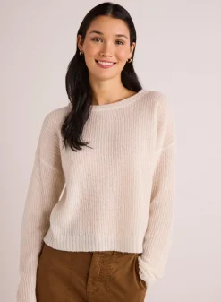 Bella Dahl Drop Shoulder Sweater - Winter White- Sweaters