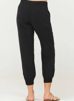 Bella Dahl Easy Drawstring Jogger - Vintage Black- Essentials Bottoms