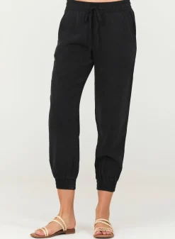 Bella Dahl Easy Drawstring Jogger - Vintage Black- Essentials Bottoms