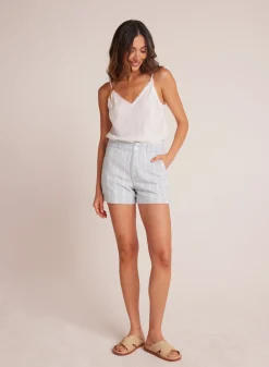 Bella Dahl Elle Playa Trouser Short - Bleach Stripe Wash- Shorts