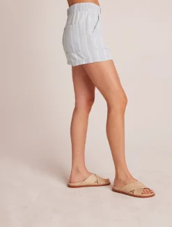 Bella Dahl Elle Playa Trouser Short - Bleach Stripe Wash- Shorts