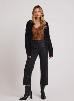 Bella Dahl Faux Leather Saige Wide Leg Crop - - Pants