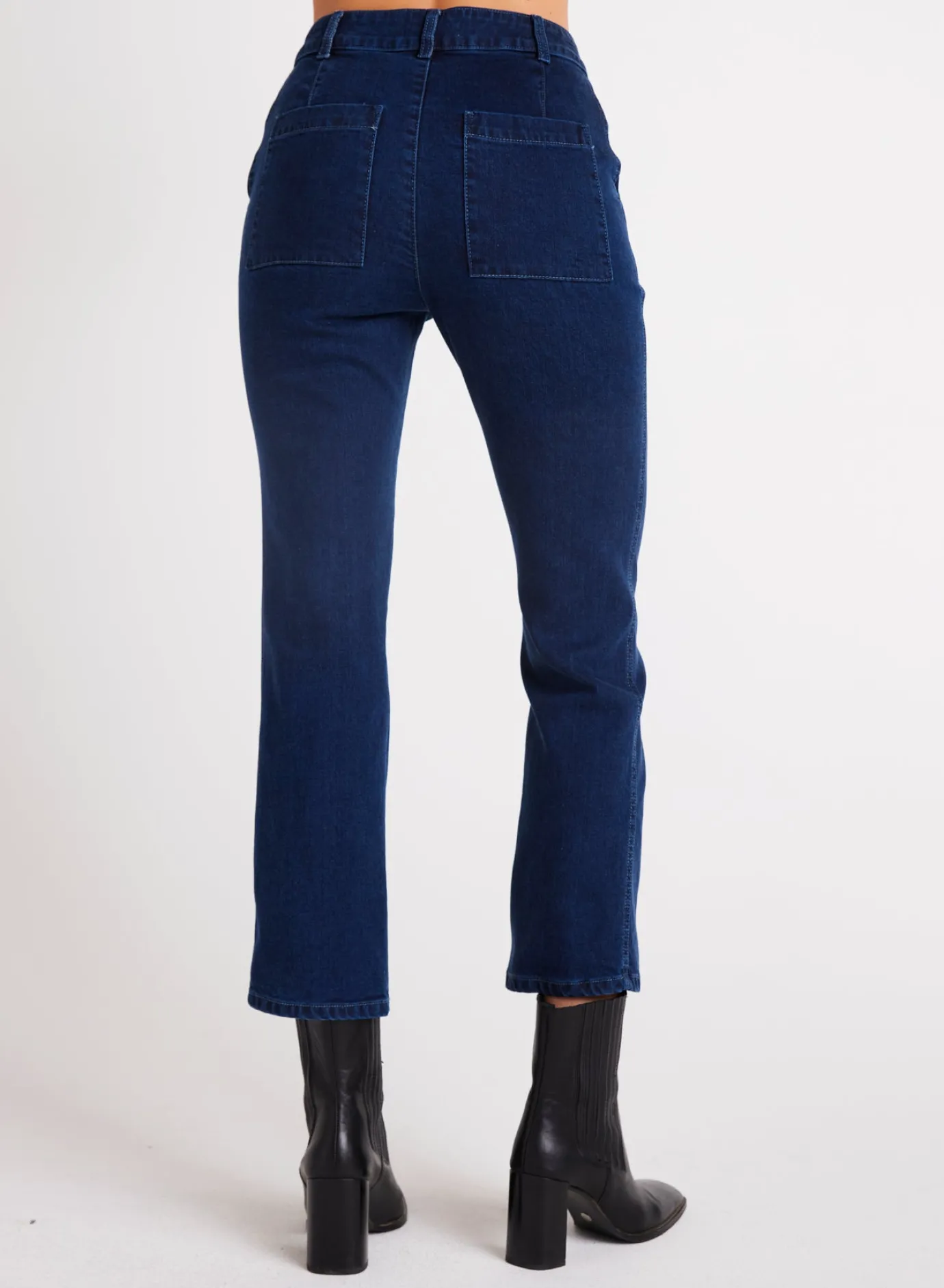 Bella Dahl Fiona Pintuck Straight Crop - Indigo Twilight Wash- Pants