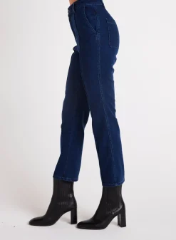 Bella Dahl Fiona Pintuck Straight Crop - Indigo Twilight Wash- Pants