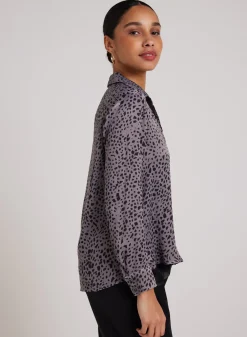 Bella Dahl Flowy Hem Button Down - Onyx Steel- Button Down