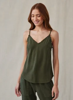 Bella Dahl Frayed Cami - Italian Herb- Essentials Tops