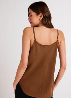 Bella Dahl Frayed Cami - Twilight Gold- Sleeveless