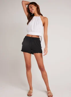 Bella Dahl Frayed Hem Pocket Short - Vintage Black- Shorts
