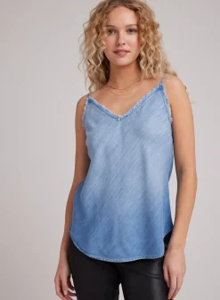 Bella Dahl Frayed Tencel Cami - Medium Ombre Wash- Essentials Tops