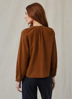 Bella Dahl Full Sleeve Raglan Button Down - Twilight Gold- Seasonal Essentials