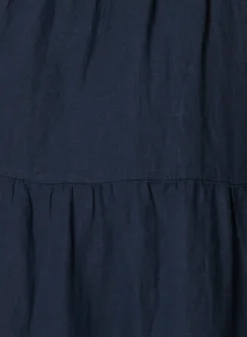 Bella Dahl Gathered Halter Midi Dress - Brazilian Navy- Long Dresses