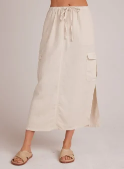 Bella Dahl Goldie Bellow Pocket Cargo Skirt - Seashell Sand- Skirts