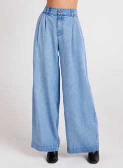 Bella Dahl Greta Pleated Wide Leg Trouser - Vintage Horizon Wash- Pants