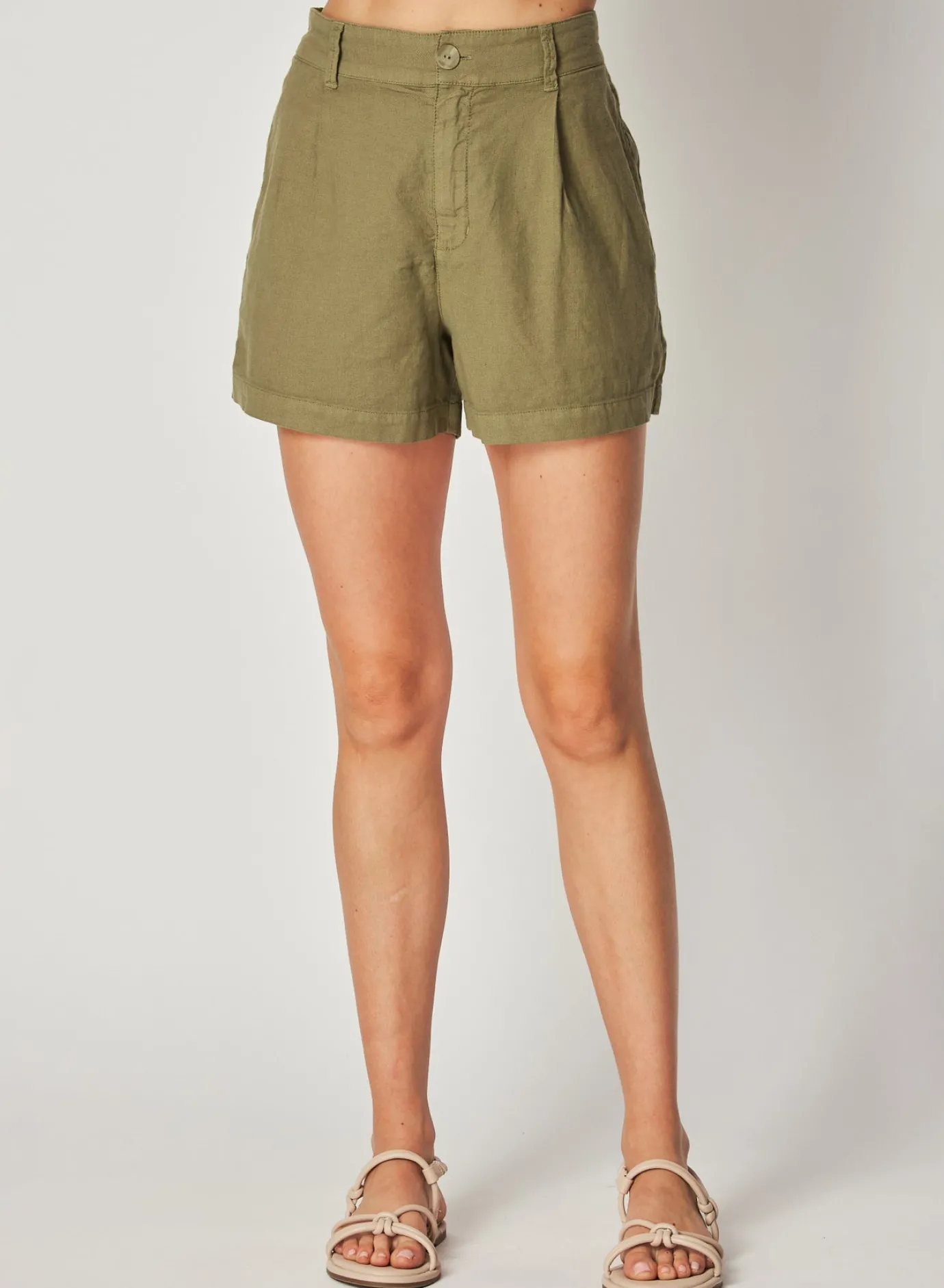 Bella Dahl Hanna Pleated Short - Tropical Olive- Shorts