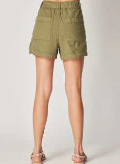 Bella Dahl Hanna Pleated Short - Tropical Olive- Shorts