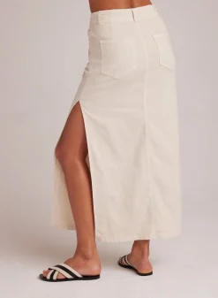 Bella Dahl Indigo Side Slit Skirt - Samba Sand- Skirts