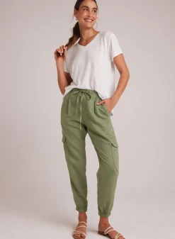 Bella Dahl Isla Pleated Jogger - Lush Foliage- Joggers