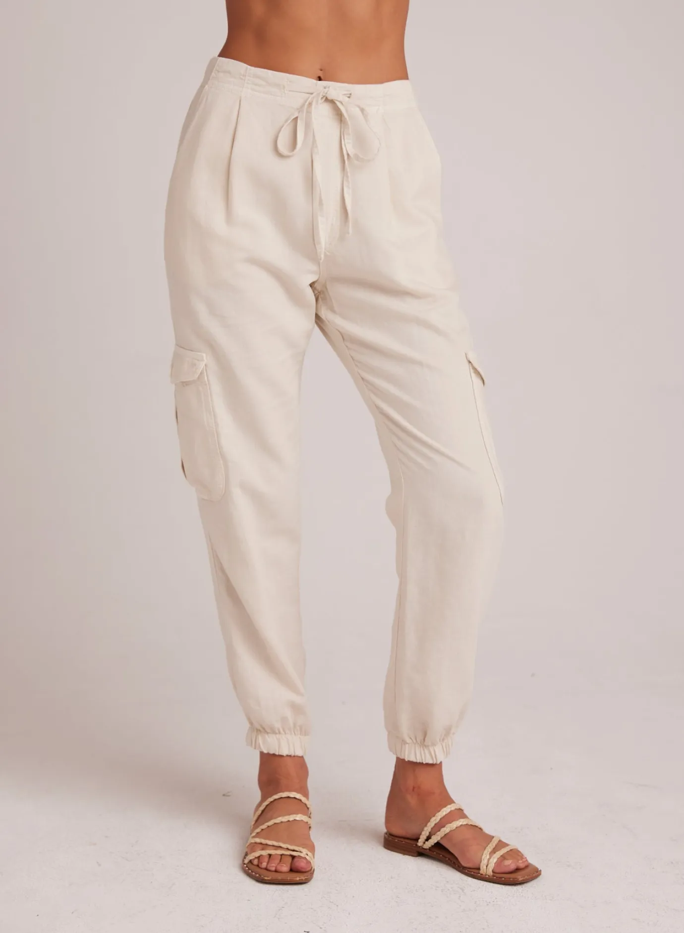 Bella Dahl Isla Pleated Jogger - Seashell Sand- Pants