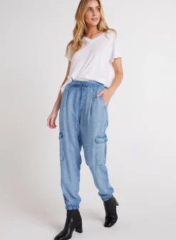 Bella Dahl Isla Pleated Jogger - Vintage Horizon Wash- Joggers