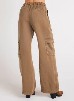Bella Dahl Jules Pleated Wide Leg - Topaz Brown- Pants